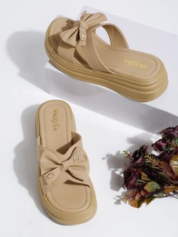 VALIOSAA - Beige Color Casual Sandal Heels
