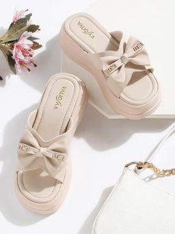 VALIOSAA - Cream Color Casual Sandal Heels