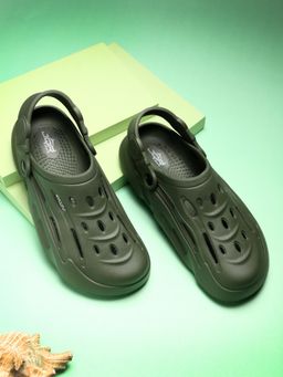 JQR - RUSHMORE Olive Men Clogs