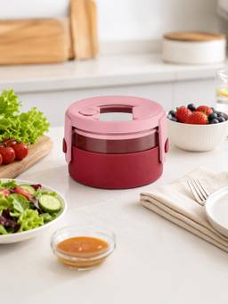 Kilner - Leakproof Glass Lunch Bowl with Silicone Sleeve - Pink