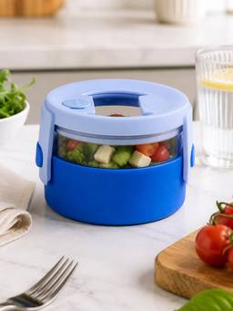 Kilner - Leakproof Glass Lunch Bowl with Silicone Sleeve - Blue