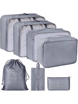 Awestuffs - Packing Cubes Set for Travel & Luggage - Grey