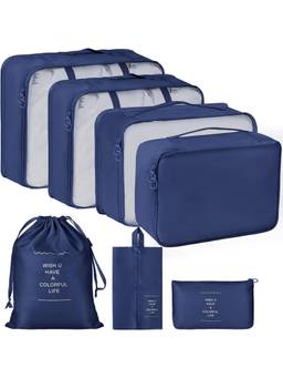 Awestuffs - Packing Cubes Set for Travel & Luggage - Navy Blue