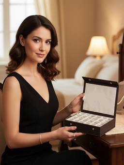 atorakushon - 24-Grid Jewellery Ring & Earring Storage Organizer Box - Black