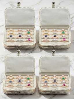 atorakushon - Jewellery Storage Travel Vanity Box Set of 4 for Rings & Earrings