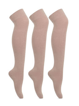 Bonjour - Formal Stockings For School Girls In Pink Color (Pack of 3)