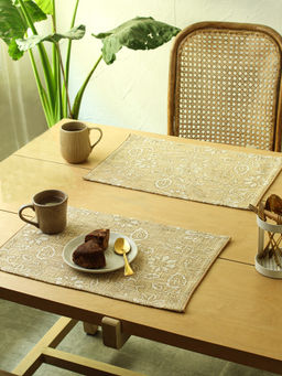 House This - Botanical Garden Set of 2 Table Placemats Yellow