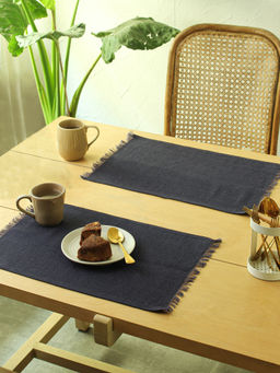 House This - Neel Set of 2 Table Placemats Blue
