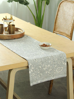 House This - Botanical Garden Table Runner Grey (6 Seater)