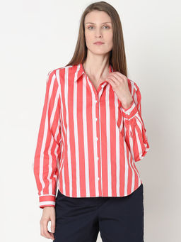 VERO MODA - Red & White Striped Shirt