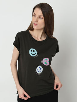 VERO MODA - Black Organic Cotton T-Shirt