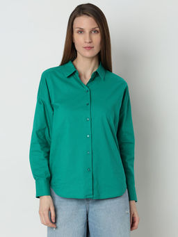 VERO MODA - Green Cotton Shirt