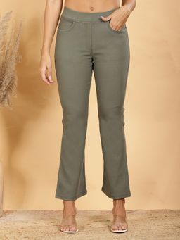 FFU - Womens Olive Solid Trousers