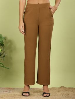 FFU - Womens Mustard Solid Trousers