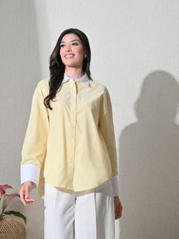 Ikonic Klaer - Women Yellow Striped Shirt