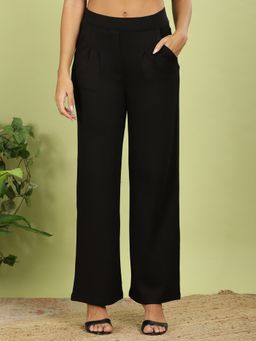 FFU - Womens Black Solid Trousers