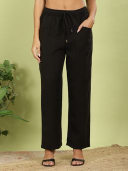 FFU - Womens Black Solid Trousers