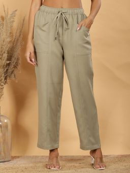 FFU - Womens Khaki Solid Trousers