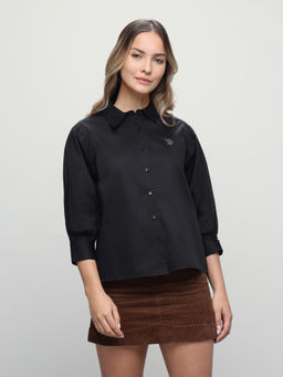 U.S. POLO ASSN. - Women Solid Regular Fit Shirt