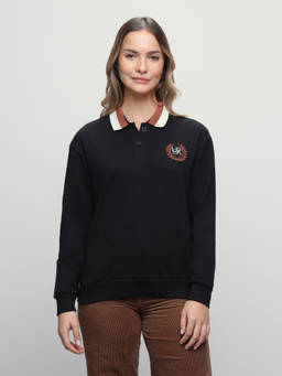 U.S. POLO ASSN. - Women Solid Regular Fit Sweatshirt