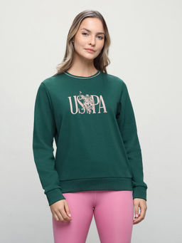 U.S. POLO ASSN. - Women Brand Embroidered Regular Fit Sweatshirt