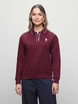 U.S. POLO ASSN. - Women Solid Regular Fit Sweatshirt