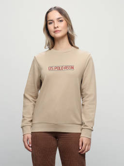 U.S. POLO ASSN. - Women Brand Embroidered Regular Fit Sweatshirt