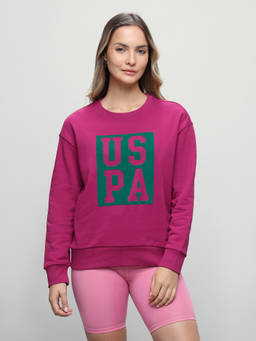 U.S. POLO ASSN. - Women Brand Printed Relaxed Fit Sweatshirt