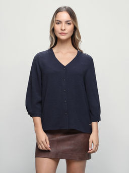 U.S. POLO ASSN. - Women Solid Regular Fit Shirt