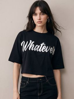 Outzidr - Black Boxy Graphic T-Shirt