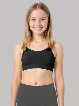 A.T.U.N. - Girls Black Cotton Beginners Bra