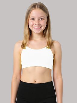 A.T.U.N. - Girls White Cotton Beginners Bra