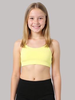 A.T.U.N. - Girls Yellow Cotton Beginners Bra