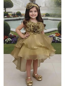 Lagorii - Girls Solid/Plain Organza Dress