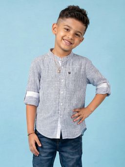 KiddoPanti - Boys Stripes Cotton Shirts