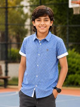 KiddoPanti - Boys Printed Cotton Shirts