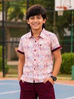 KiddoPanti - Boys Printed Cotton Shirts