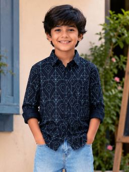 KiddoPanti - Boys Printed Cotton Shirts