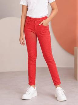 KiddoPanti - Girls Solid/Plain Cotton Lycra Jeggings