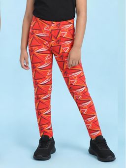 KiddoPanti - Girls Printed Cotton Lycra Leggings
