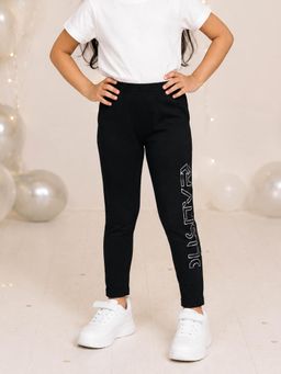 KiddoPanti - Girls Printed Cotton Lycra Leggings