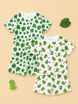 Kidbea - Unisex Multi-Color Printed Co-ord Sets (Pack of 4)