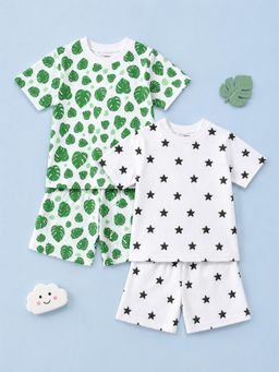 Kidbea - Unisex Multi-Color Printed Co-ord Sets (Pack of 4)