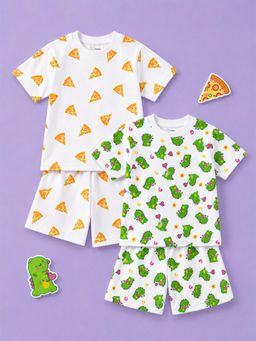 Kidbea - Unisex Multi-Color Printed Co-ord Sets (Pack of 4)