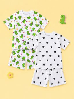 Kidbea - Unisex Multi-Color Printed Co-ord Sets (Pack of 4)
