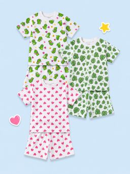 Kidbea - Unisex Multi-Color Printed Co-ord Sets (Pack of 6)