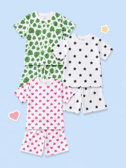 Kidbea - Unisex Multi-Color Printed Co-ord Sets (Pack of 6)