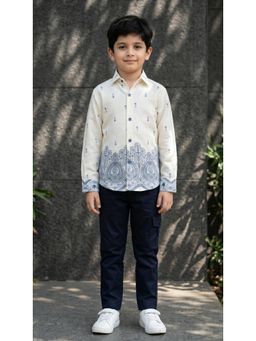 Ahhaaaa - Boys Ombre Cotton Shirt with Pant