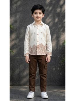 Ahhaaaa - Boys Ombre Cotton Shirt with Pant