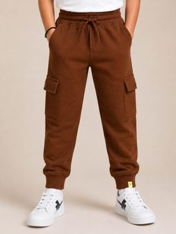 KiddoPanti - Boys Solid/Plain Fleece Joggers